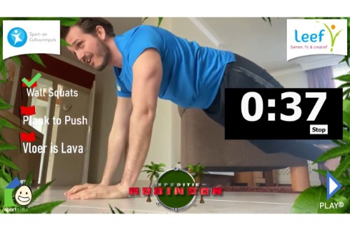 Wall Squats, Plank to Push, Vloer is Lava - Expeditie Robinson - Sportende buurtsportcoach