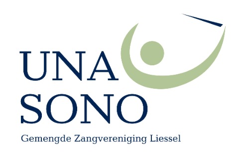 Logo UNA SONO. Gemengde Zangvereniging Liessel.