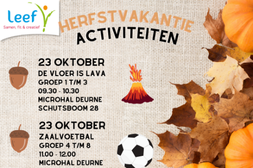 Herfstvakantie activiteiten