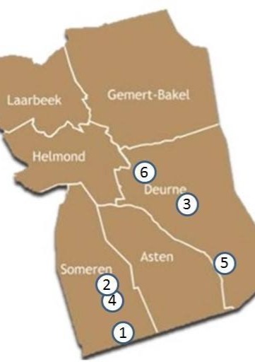 Download het PDF-document 'Landkaart, Laarbeek, Gemert-Bakel, Helmond, Deurne, Asten en Someren'
