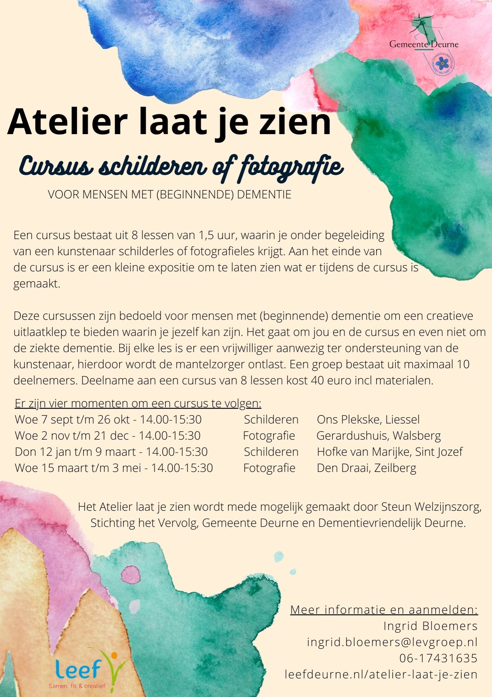 Flyer Atelier laat je zien